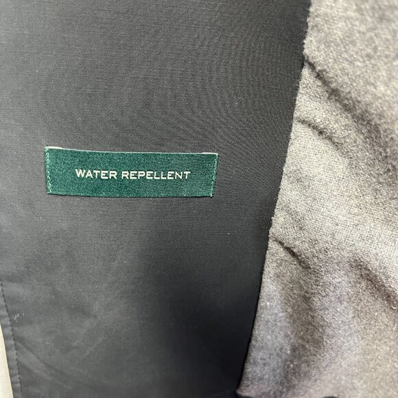 Lauren Ralph Lauren Coat Mens 44R Black Water Repellent Trench Jacket Rain Dress - Picture 5 of 11